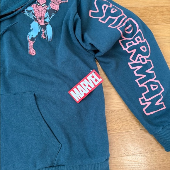 Marvel Spider-Man Kids boys zip up hoodie sweatshirt size medium - Picture 3 of 12